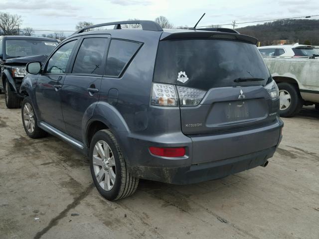 JA4AS3AW3BU034488 - 2011 MITSUBISHI OUTLANDER GRAY photo 3