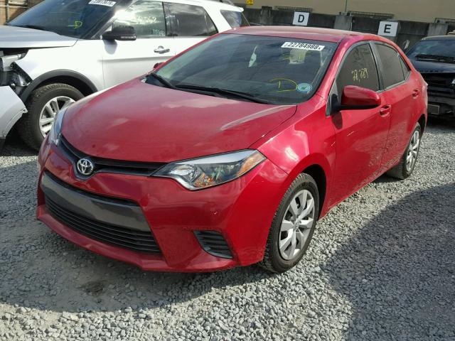 2T1BURHE9GC504340 - 2016 TOYOTA COROLLA L RED photo 2