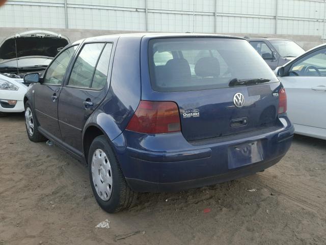 9BWFR61J344012528 - 2004 VOLKSWAGEN GOLF GL TD BLUE photo 3