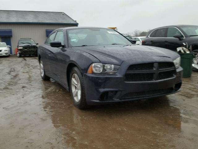 2C3CDXBG0EH187817 - 2014 DODGE CHARGER SE BLUE photo 1