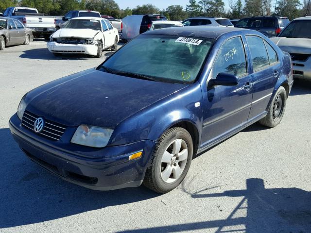 3VWSA69M65M023766 - 2005 VOLKSWAGEN JETTA GLS BLUE photo 2