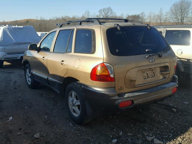 KM8SC73D53U388682 - 2003 HYUNDAI SANTA FE G GOLD photo 3