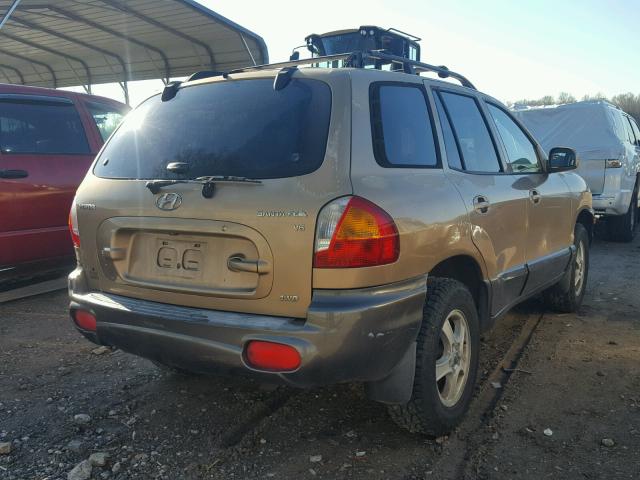 KM8SC73D53U388682 - 2003 HYUNDAI SANTA FE G GOLD photo 4