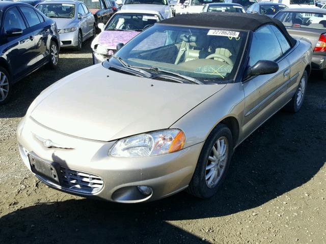 1C3EL55TX3N500854 - 2003 CHRYSLER SEBRING LX GOLD photo 2