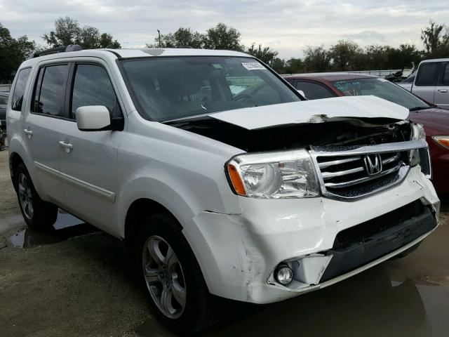 5FNYF3H53EB006208 - 2014 HONDA PILOT EXL WHITE photo 1