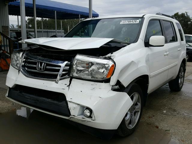 5FNYF3H53EB006208 - 2014 HONDA PILOT EXL WHITE photo 2