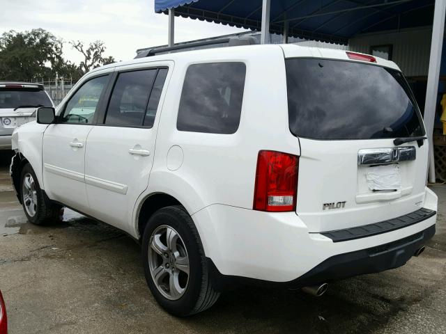 5FNYF3H53EB006208 - 2014 HONDA PILOT EXL WHITE photo 3