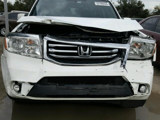 5FNYF3H53EB006208 - 2014 HONDA PILOT EXL WHITE photo 9