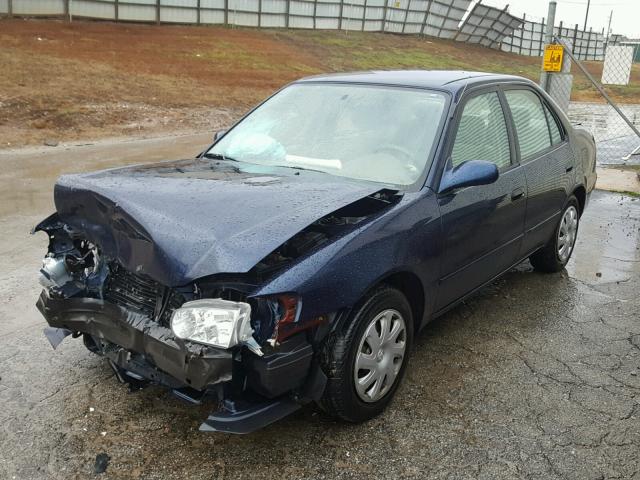 2T1BR12E62C565326 - 2002 TOYOTA COROLLA CE BLUE photo 2