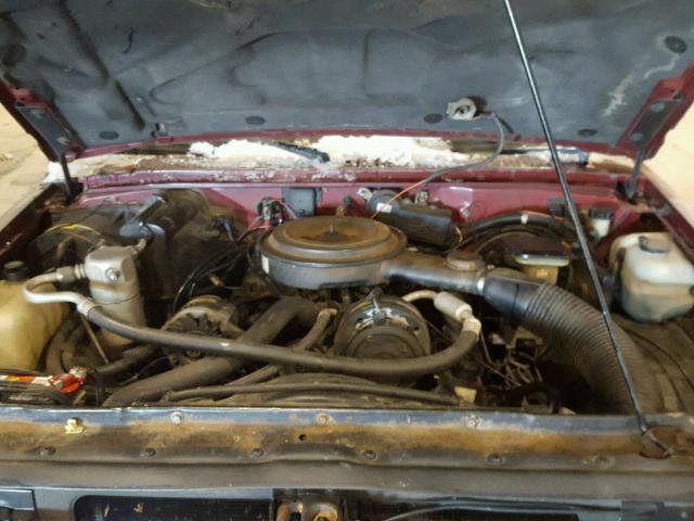 1GCCS14R4M2251457 - 1991 CHEVROLET S TRUCK S1 BURGUNDY photo 7