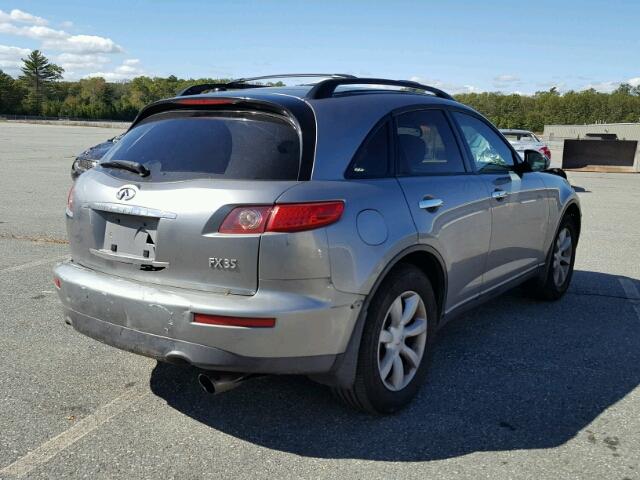 JNRAS08W95X207699 - 2005 INFINITI FX35 GRAY photo 4