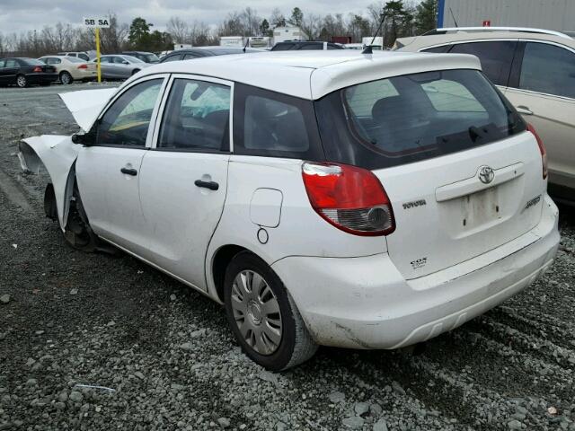 2T1KR32E54C315283 - 2004 TOYOTA MATRIX WHITE photo 3