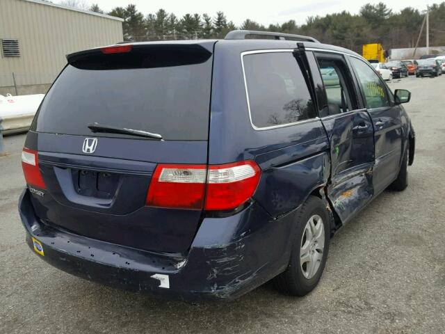 5FNRL38676B041972 - 2006 HONDA ODYSSEY EX BLUE photo 4