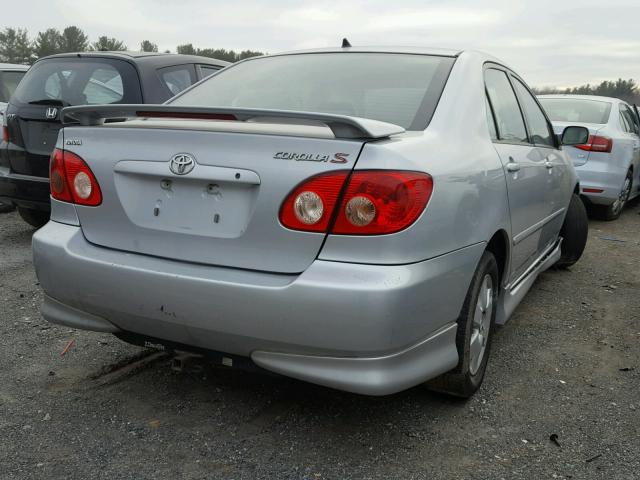 2T1BR30E25C449625 - 2005 TOYOTA COROLLA CE SILVER photo 4