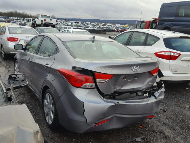 KMHDH4AE8CU337911 - 2012 HYUNDAI ELANTRA GL GRAY photo 3