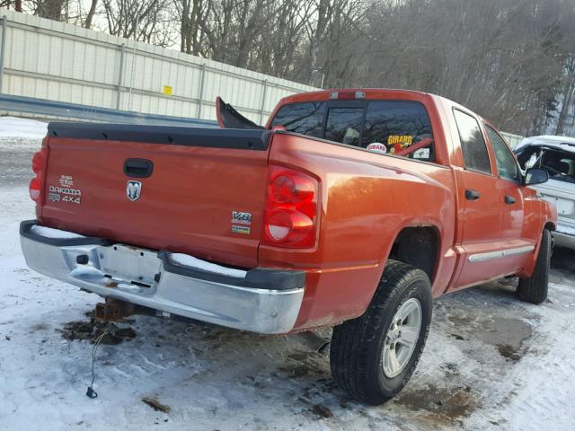 1D7HW58N38S528670 - 2008 DODGE DAKOTA QUA ORANGE photo 4