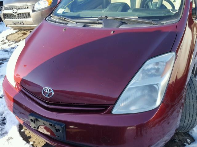 JTDKB20U557010880 - 2005 TOYOTA PRIUS BURGUNDY photo 7