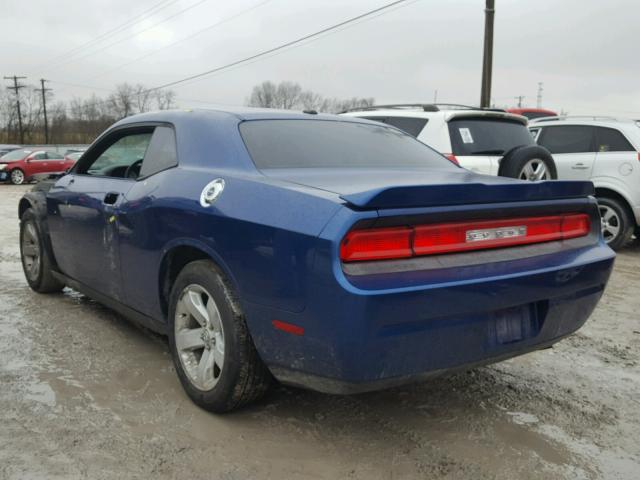 2B3CJ4DVXAH223975 - 2010 DODGE CHALLENGER BLUE photo 3