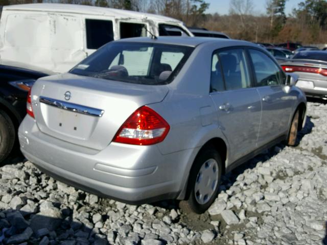 3N1BC11E08L445789 - 2008 NISSAN VERSA S SILVER photo 4