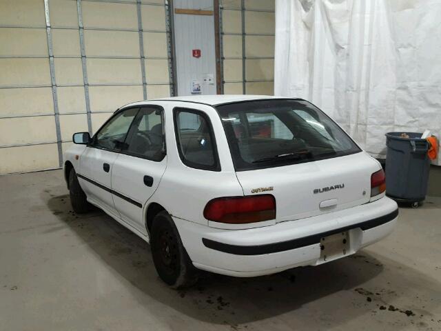 JF1GF2446PK805365 - 1993 SUBARU IMPREZA L WHITE photo 3