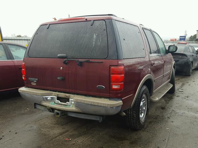 1FMPU18L1YLB42192 - 2000 FORD EXPEDITION BURGUNDY photo 4