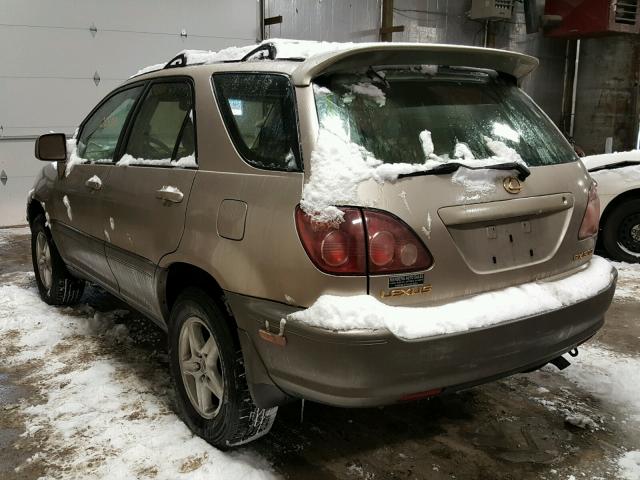 JT6HF10U9Y0144434 - 2000 LEXUS RX 300 GOLD photo 3