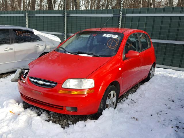 KL1TD666X7B757297 - 2007 CHEVROLET AVEO BASE RED photo 2