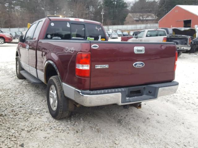 1FTRX14W14NA50342 - 2004 FORD F150 MAROON photo 3