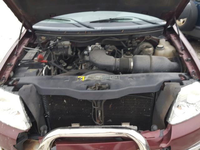 1FTRX14W14NA50342 - 2004 FORD F150 MAROON photo 7