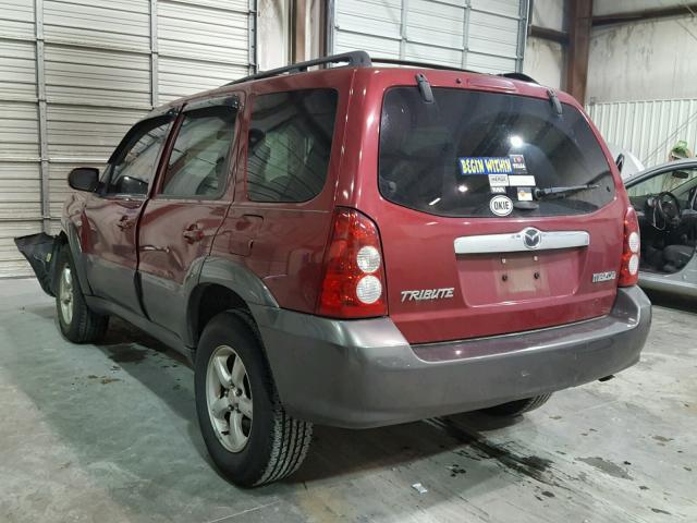 4F2YZ04146KM12575 - 2006 MAZDA TRIBUTE S RED photo 3