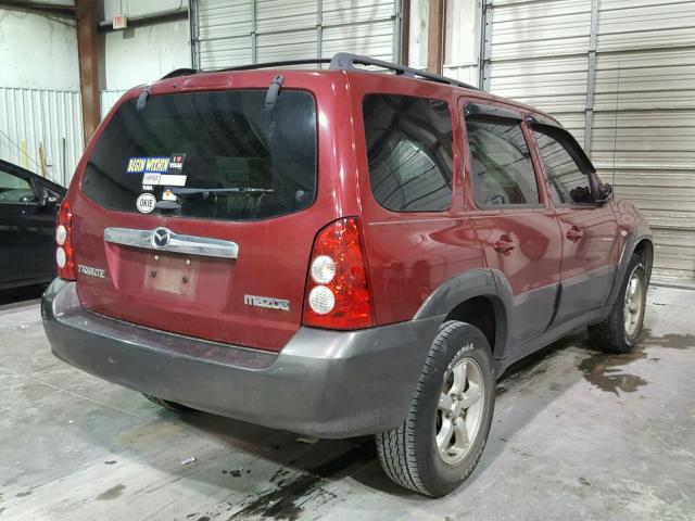 4F2YZ04146KM12575 - 2006 MAZDA TRIBUTE S RED photo 4