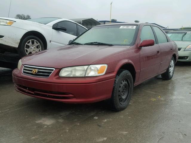 4T1BG22K91U801806 - 2001 TOYOTA CAMRY CE MAROON photo 2