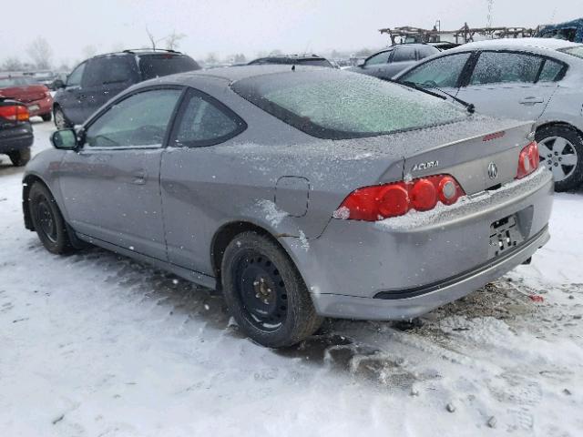 JH4DC54835S801702 - 2005 ACURA RSX GRAY photo 3