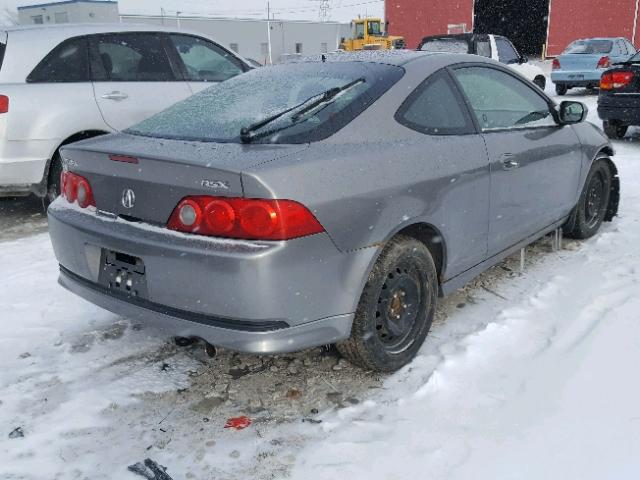 JH4DC54835S801702 - 2005 ACURA RSX GRAY photo 4