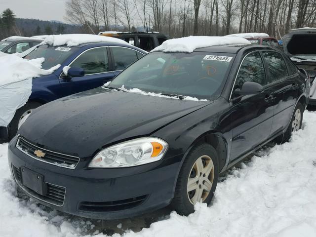 2G1WB55K079261617 - 2007 CHEVROLET IMPALA LS BLACK photo 2