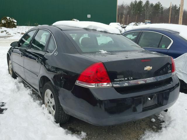 2G1WB55K079261617 - 2007 CHEVROLET IMPALA LS BLACK photo 3