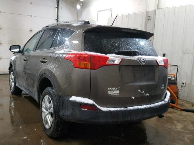 2T3BFREV4FW252788 - 2015 TOYOTA RAV4 LE BROWN photo 3