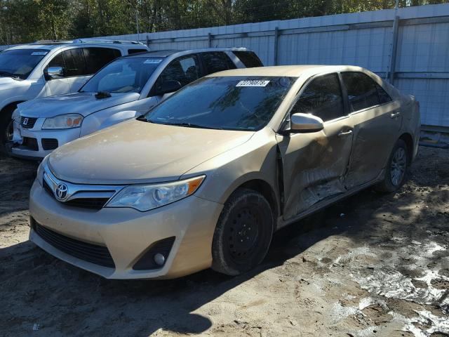 4T1BF1FK0CU029769 - 2012 TOYOTA CAMRY BASE GOLD photo 2