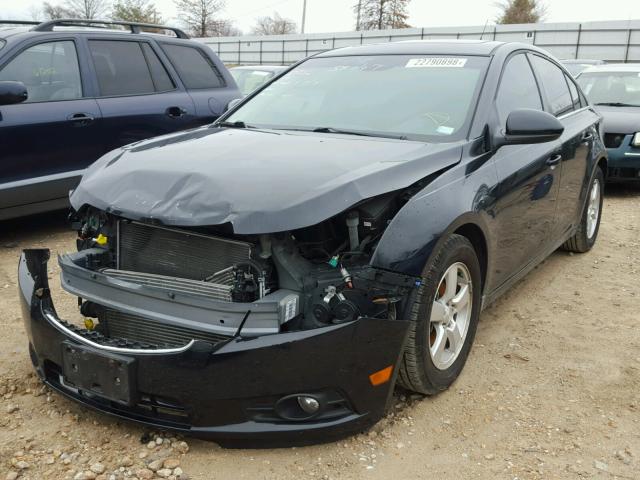 1G1PF5SC4C7345442 - 2012 CHEVROLET CRUZE LT BLACK photo 2