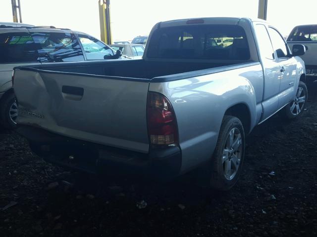 5TETX22NX7Z388202 - 2007 TOYOTA TACOMA ACC SILVER photo 4