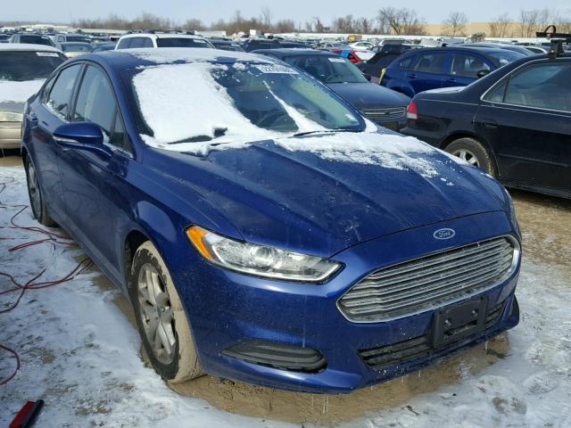 3FA6P0H79DR341769 - 2013 FORD FUSION SE BLUE photo 1