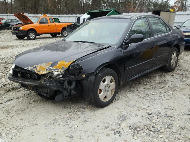 1HGCG16522A041505 - 2002 HONDA ACCORD EX BLACK photo 2