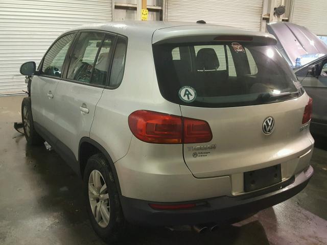 WVGAV3AX7DW598279 - 2013 VOLKSWAGEN TIGUAN S SILVER photo 3