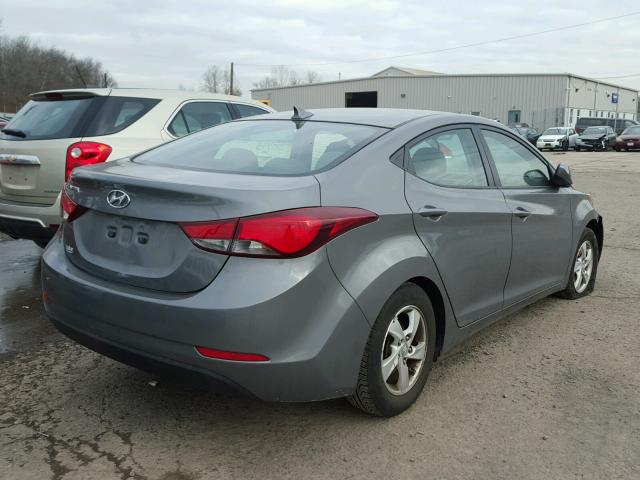 5NPDH4AE4EH472126 - 2014 HYUNDAI ELANTRA SE GRAY photo 4