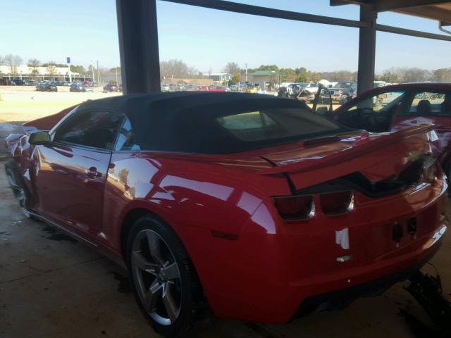 2G1FC3DD1B9204971 - 2011 CHEVROLET CAMARO LT RED photo 3