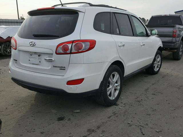 5XYZK3AB5BG086454 - 2011 HYUNDAI SANTA FE L WHITE photo 4