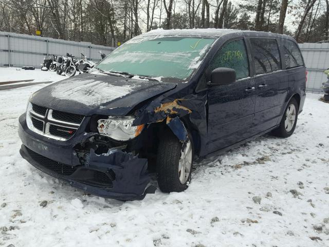 2C4RDGBG7DR642726 - 2013 DODGE GRAND CARA BLUE photo 2