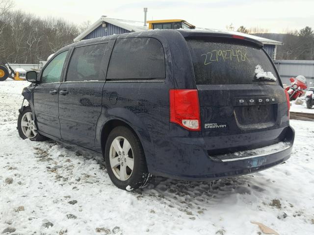 2C4RDGBG7DR642726 - 2013 DODGE GRAND CARA BLUE photo 3