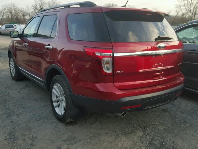 1FM5K7D80DGB13349 - 2013 FORD EXPLORER X RED photo 3