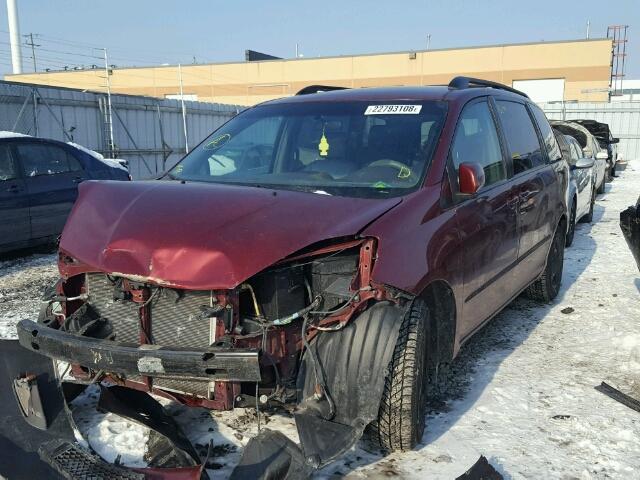 5TDZA22C26S502117 - 2006 TOYOTA SIENNA XLE RED photo 2